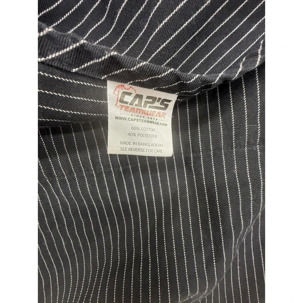 Caps Teamwear Black Striped Cotton/polyester 27x24 Two Pockets Apron